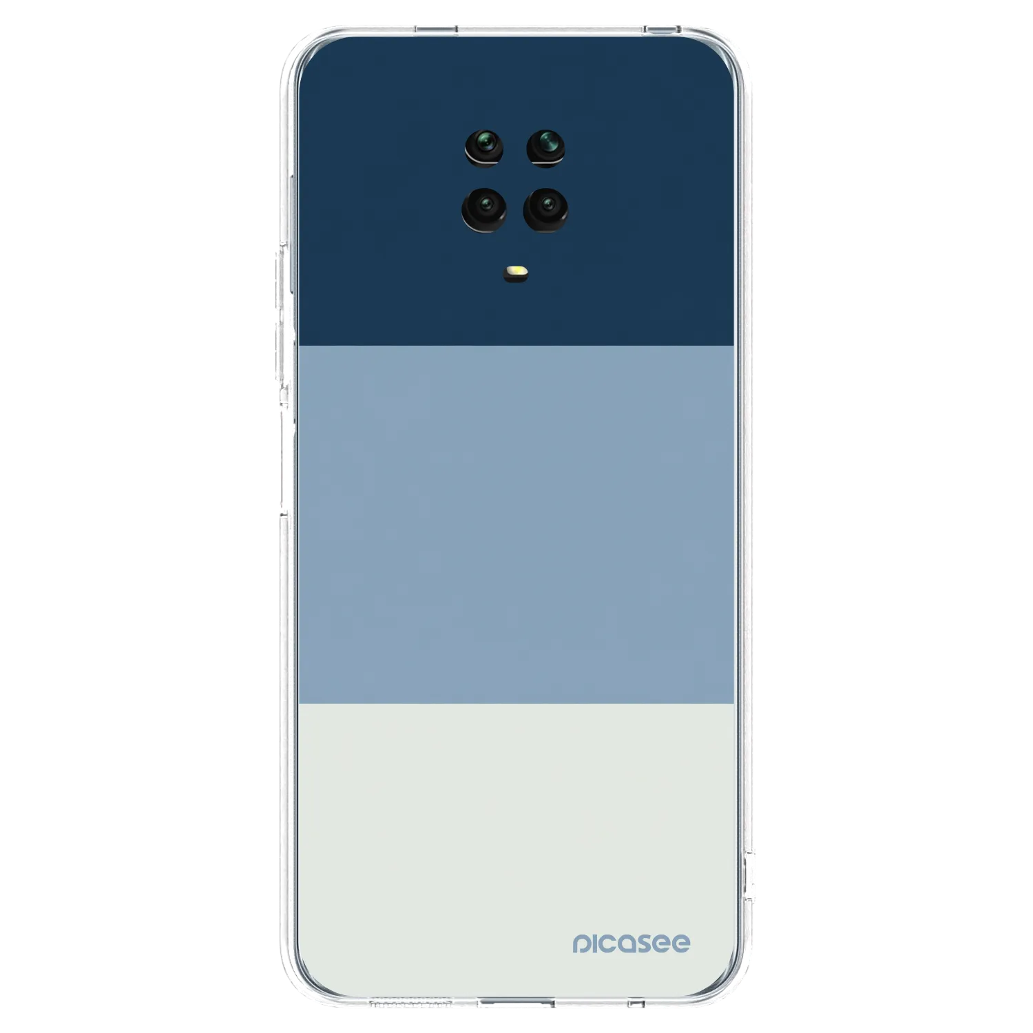 Picasee silikónový prehľadný obal pre Xiaomi Redmi Note 9 Pro - Coastal Blue