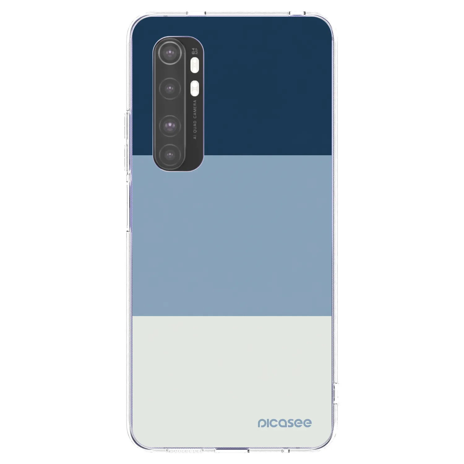 Picasee silikónový prehľadný obal pre Xiaomi Mi Note 10 Lite - Coastal Blue