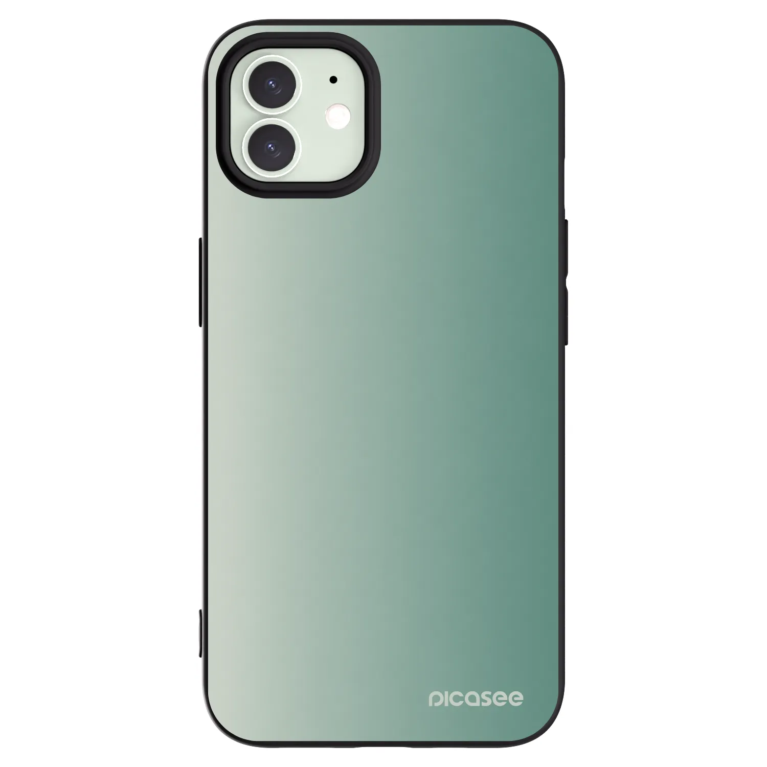 Picasee silikónový čierny obal pre Apple iPhone 12 - Misty Sage