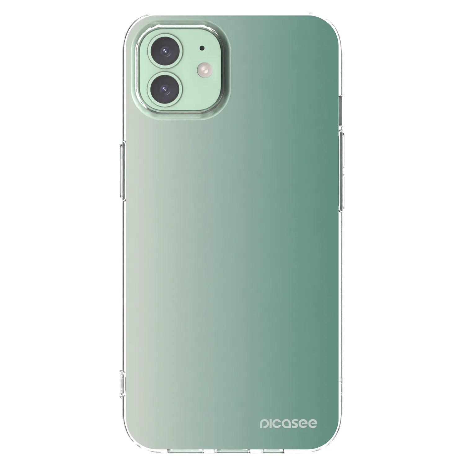 Picasee silikónový prehľadný obal pre Apple iPhone 12 - Misty Sage