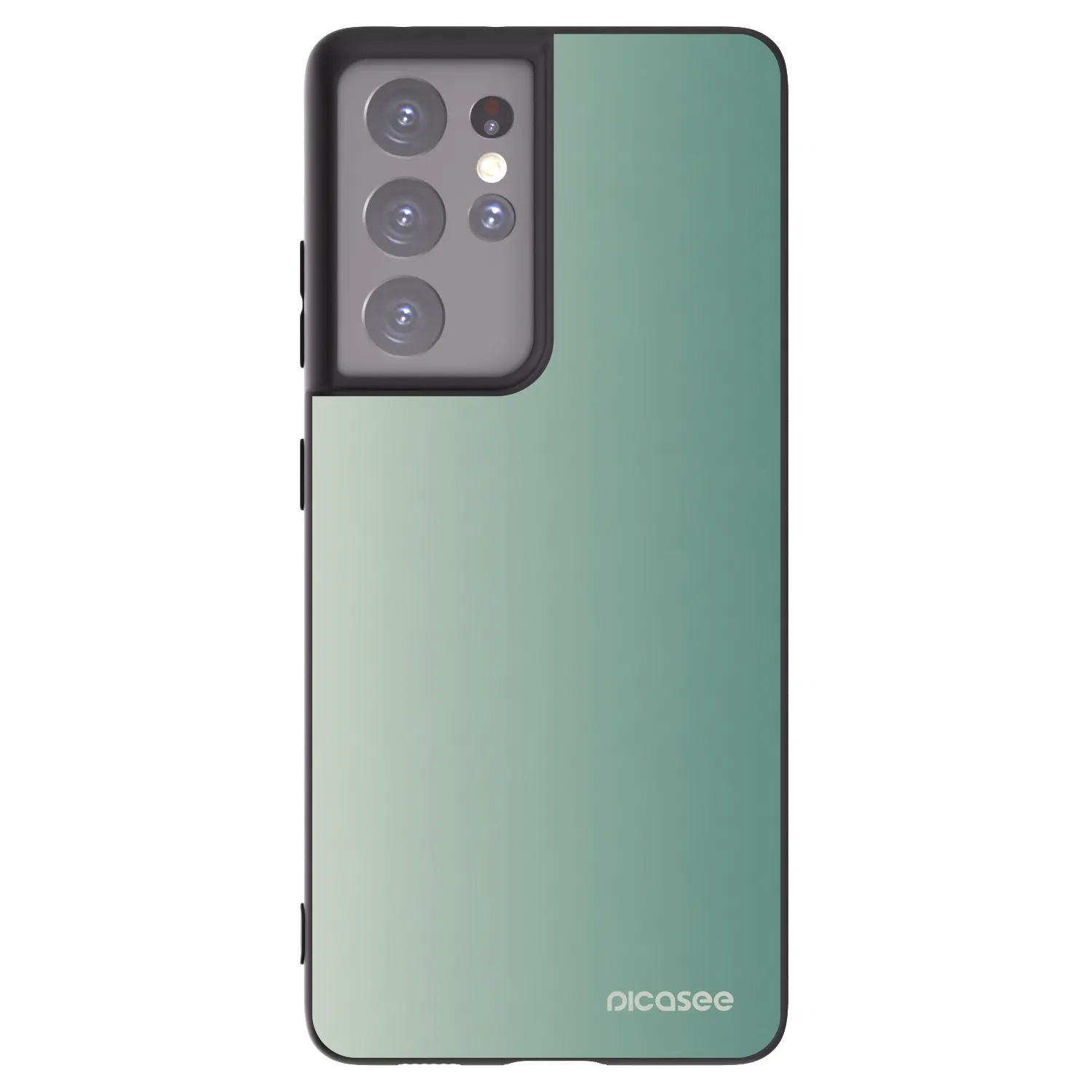 Picasee silikónový čierny obal pre Samsung Galaxy S21 Ultra 5G G998B - Misty Sage