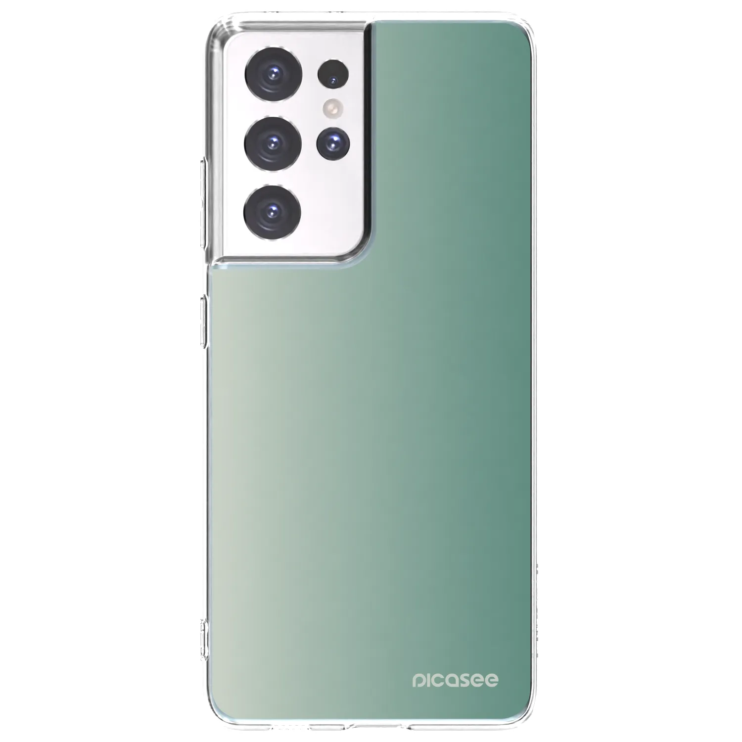 Picasee silikónový prehľadný obal pre Samsung Galaxy S21 Ultra 5G G998B - Misty Sage