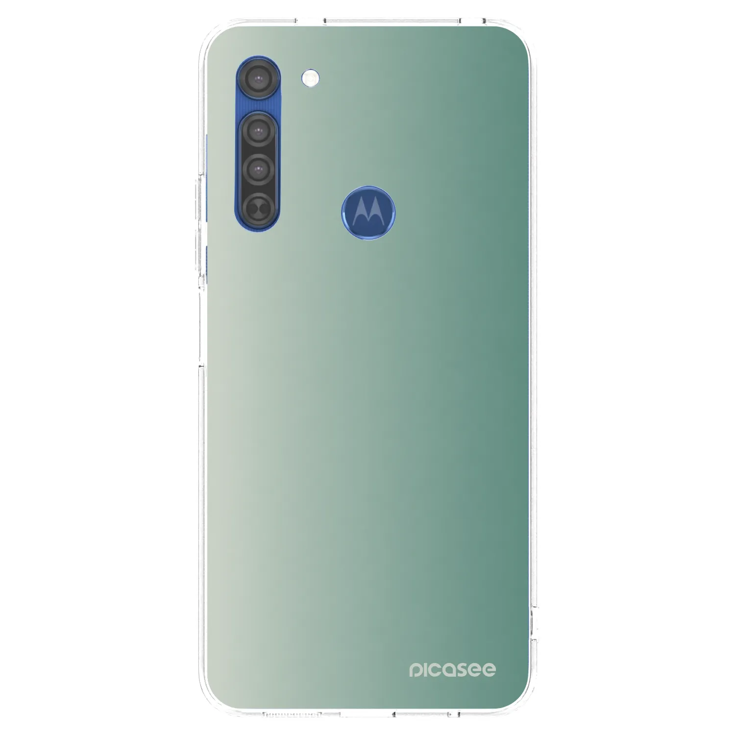 Picasee silikónový prehľadný obal pre Motorola Moto G8 - Misty Sage