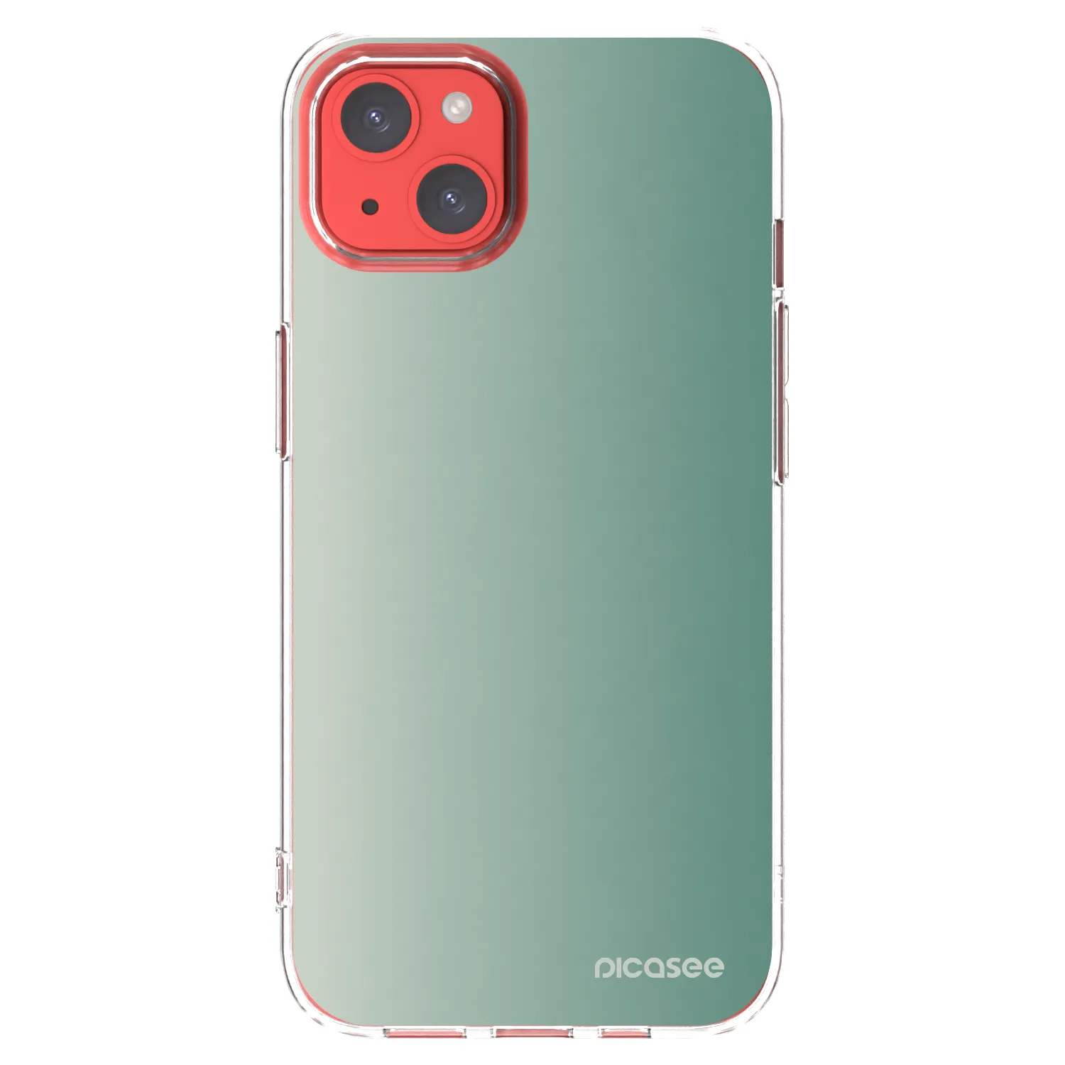 Picasee silikónový prehľadný obal pre Apple iPhone 13 - Misty Sage