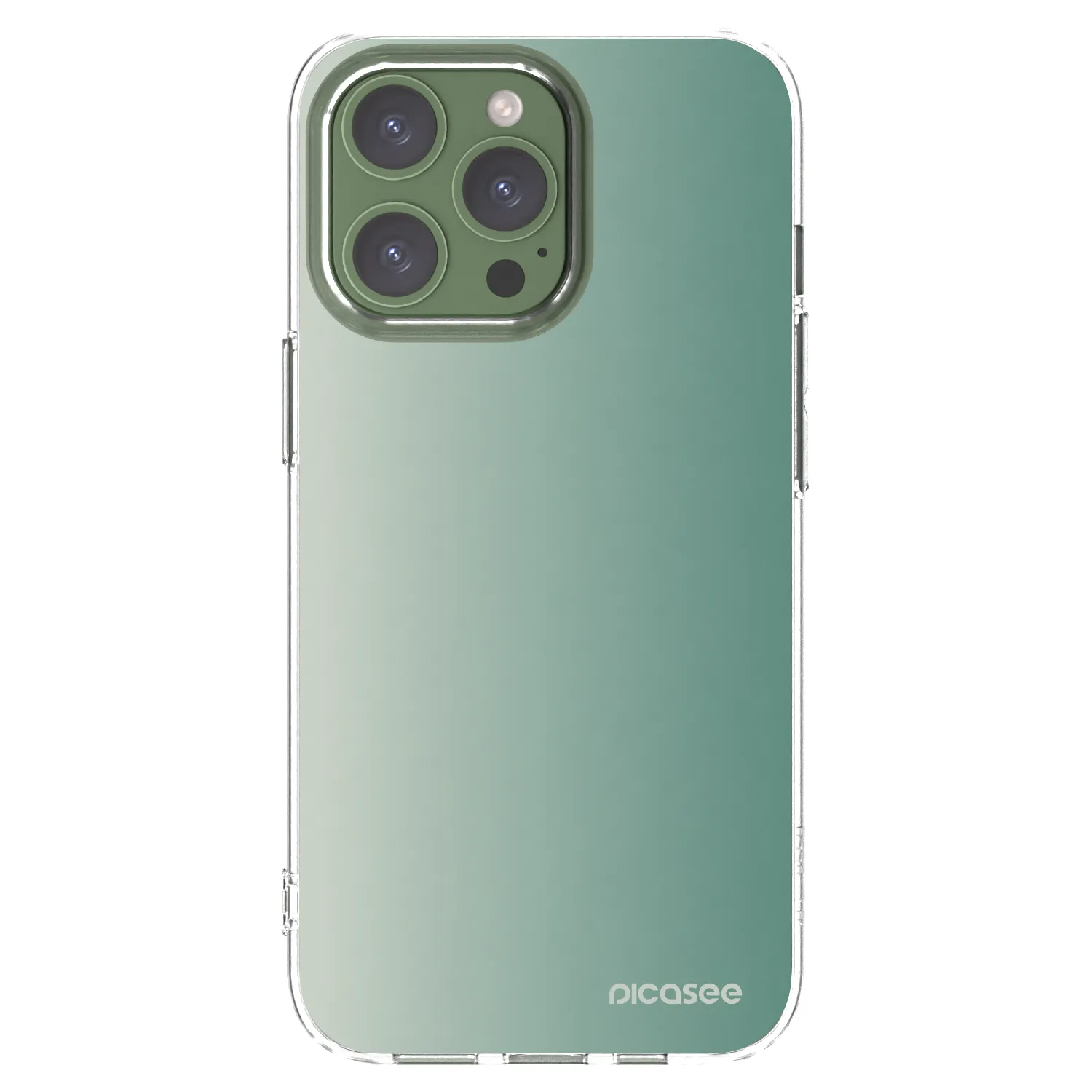 Picasee silikónový prehľadný obal pre Apple iPhone 13 Pro - Misty Sage
