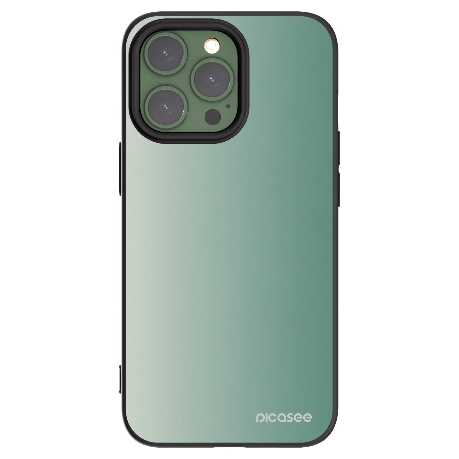 Picasee silikónový čierny obal pre Apple iPhone 13 Pro - Misty Sage