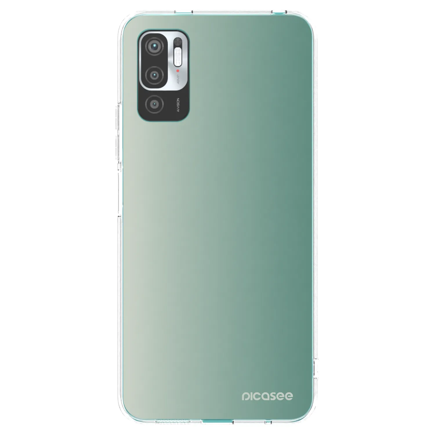 Picasee silikónový prehľadný obal pre Xiaomi Redmi Note 10 5G - Misty Sage