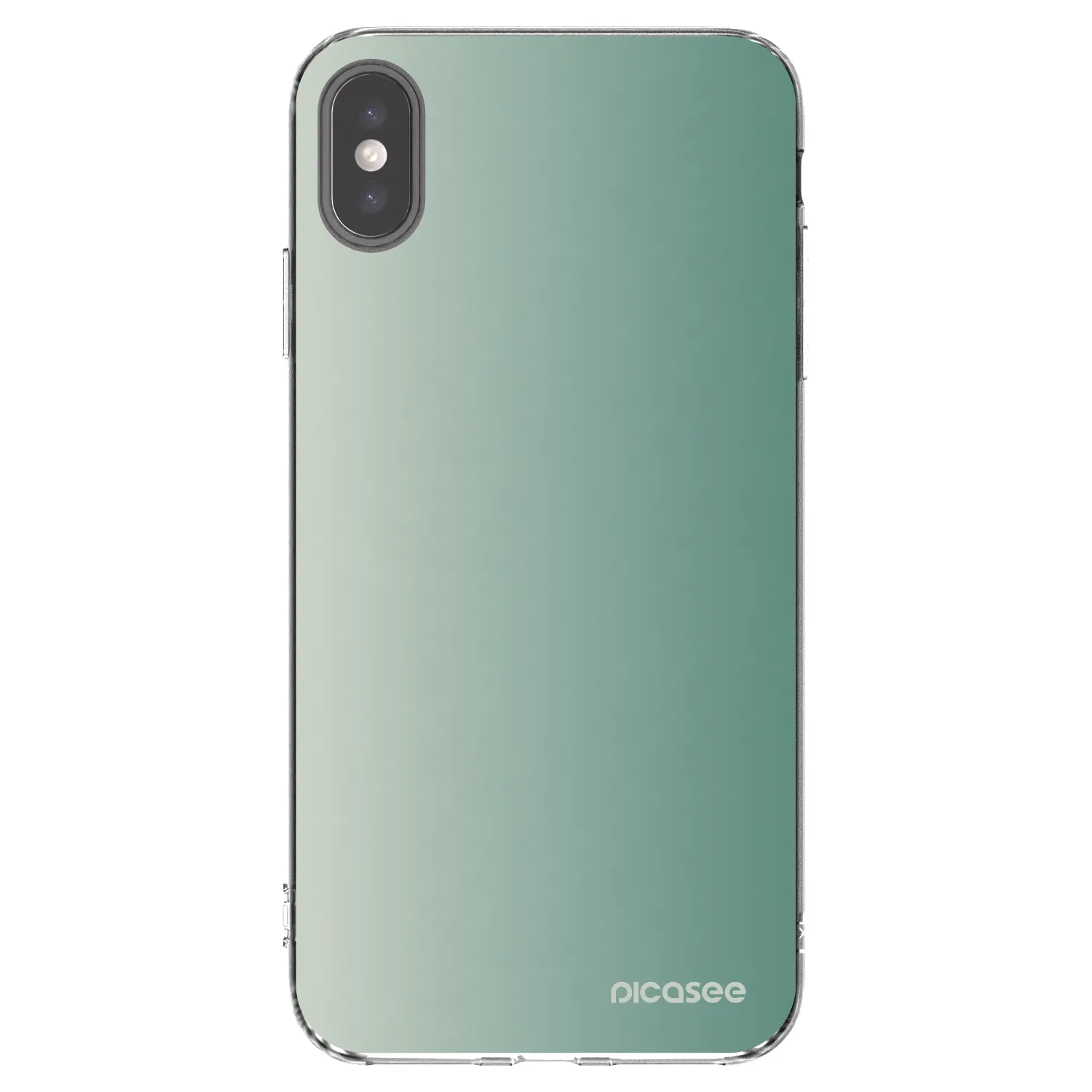 Picasee silikónový prehľadný obal pre Apple iPhone XS Max - Misty Sage