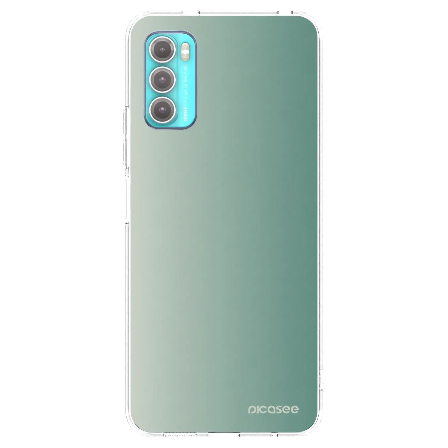 Picasee silikónový prehľadný obal pre Motorola Moto G60 - Misty Sage