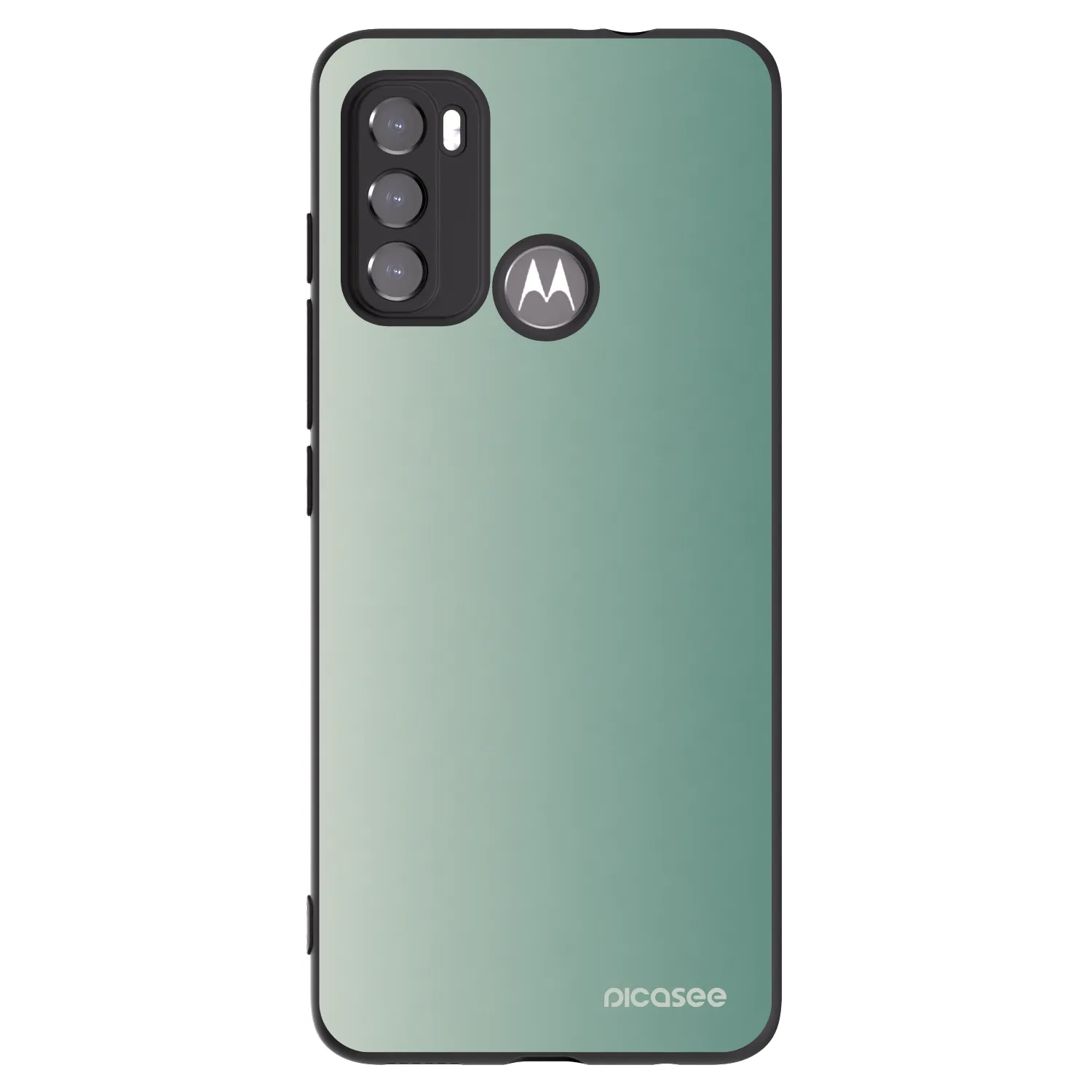 Picasee silikónový čierny obal pre Motorola Moto G60 - Misty Sage