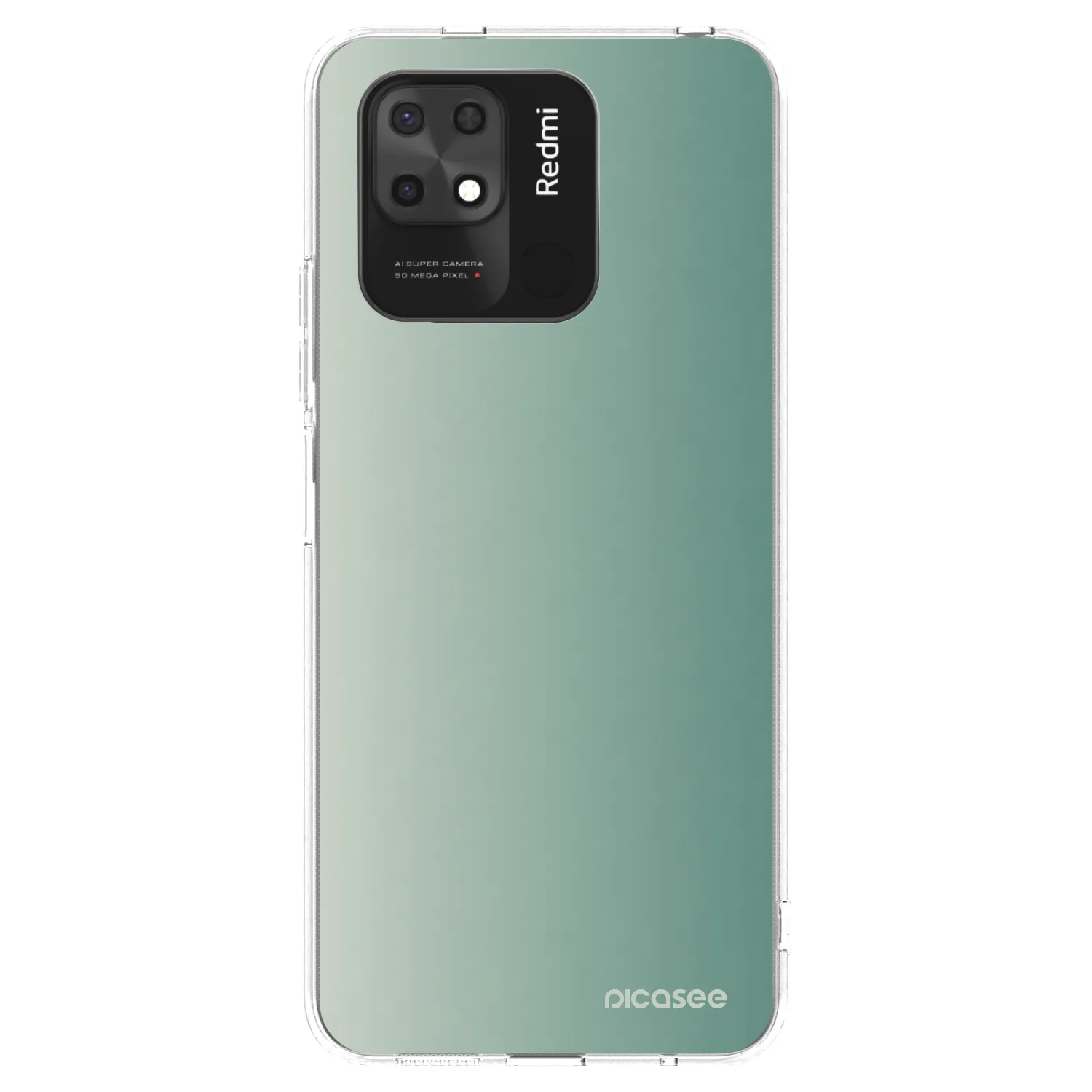 Picasee silikónový prehľadný obal pre Xiaomi Redmi 10C - Misty Sage