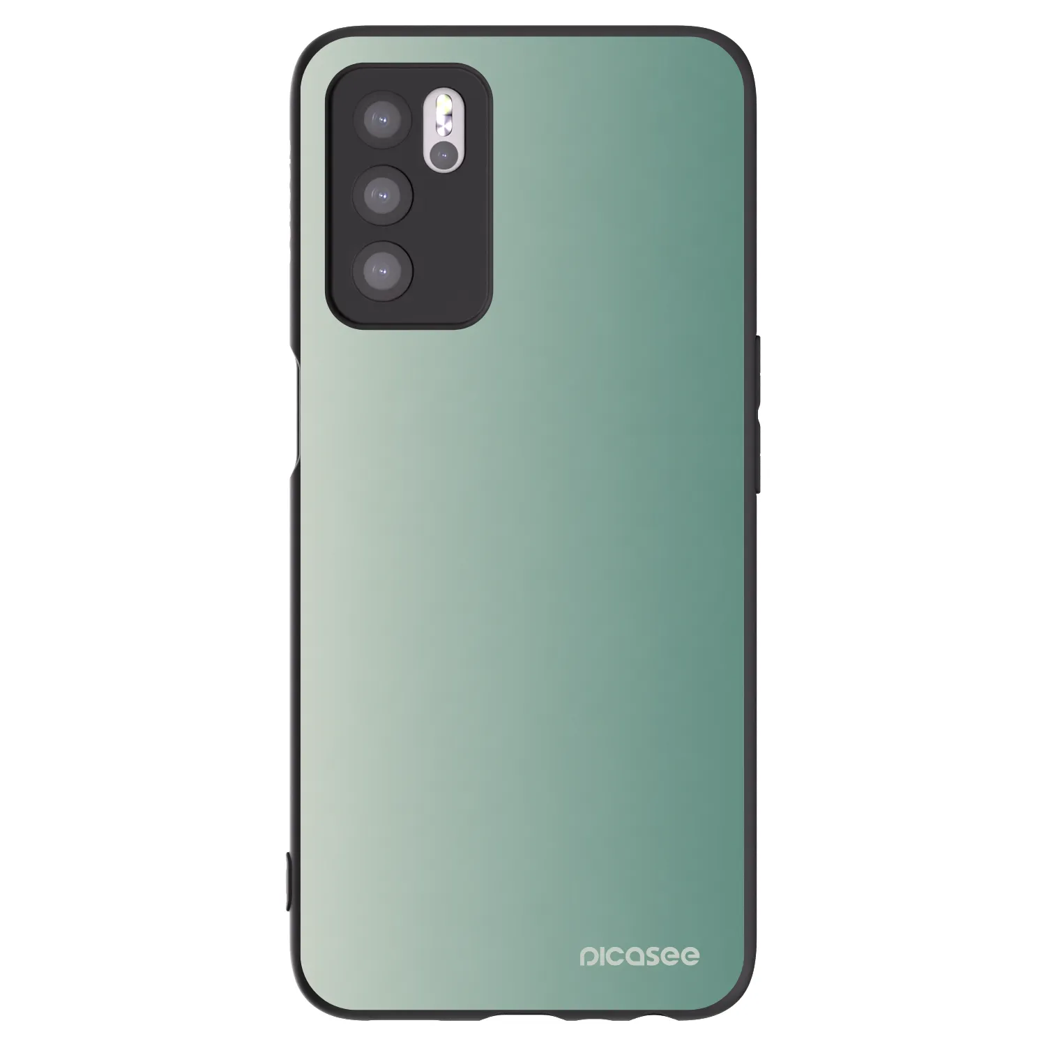 Picasee silikónový čierny obal pre OPPO A16s - Misty Sage