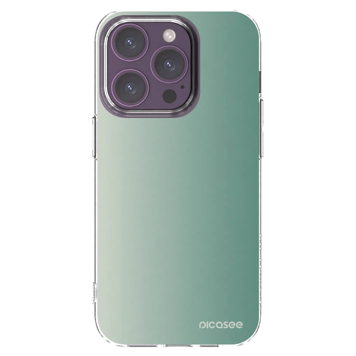 Picasee silikónový prehľadný obal pre Apple iPhone 14 Pro - Misty Sage