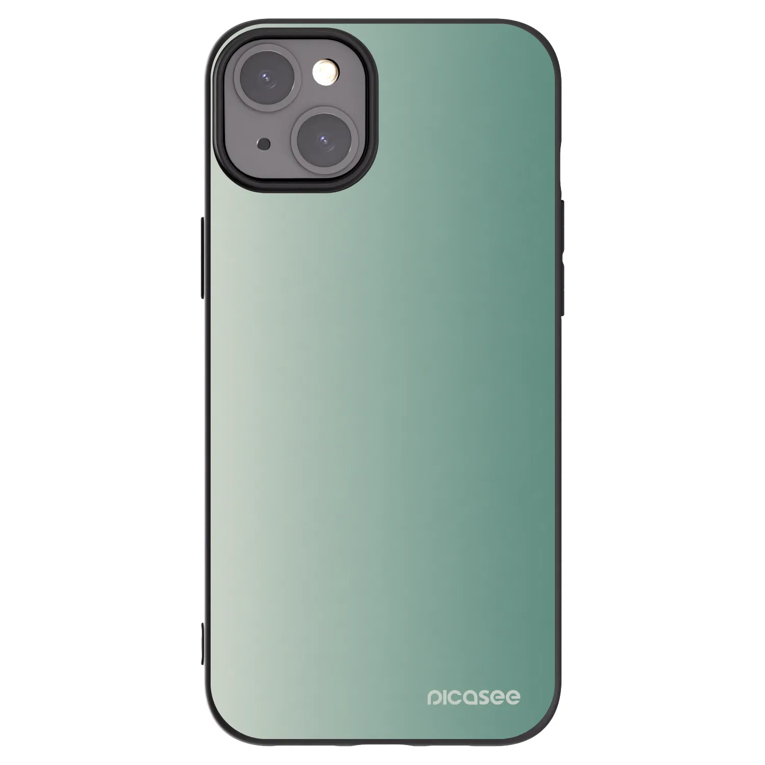 Picasee silikónový čierny obal pre Apple iPhone 15 Plus - Misty Sage