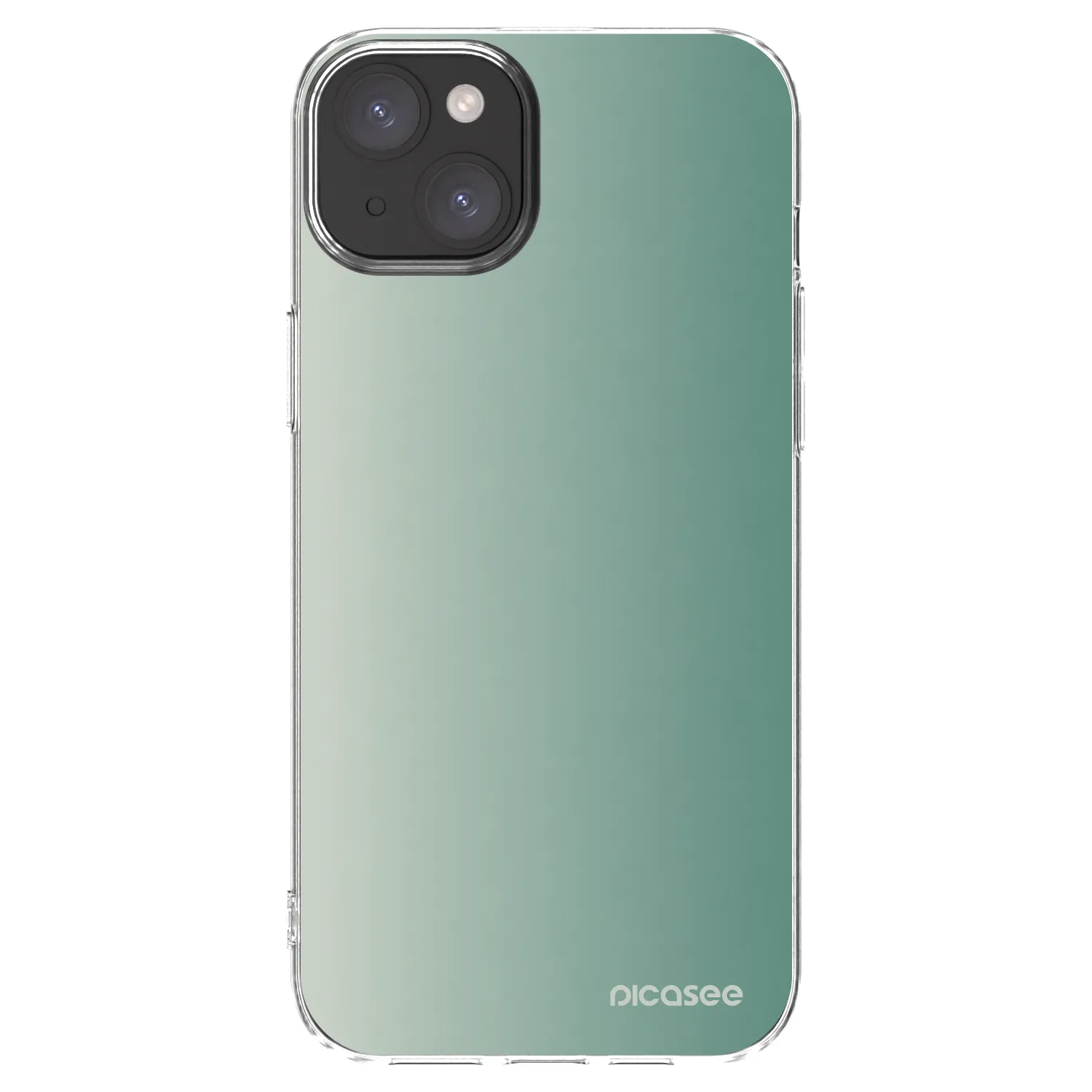 Picasee silikónový prehľadný obal pre Apple iPhone 15 Plus - Misty Sage