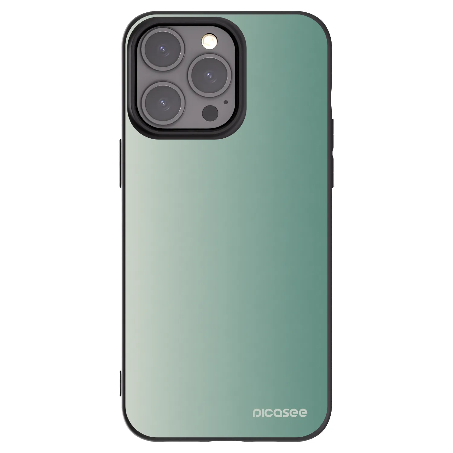 Picasee silikónový čierny obal pre Apple iPhone 15 Pro Max - Misty Sage