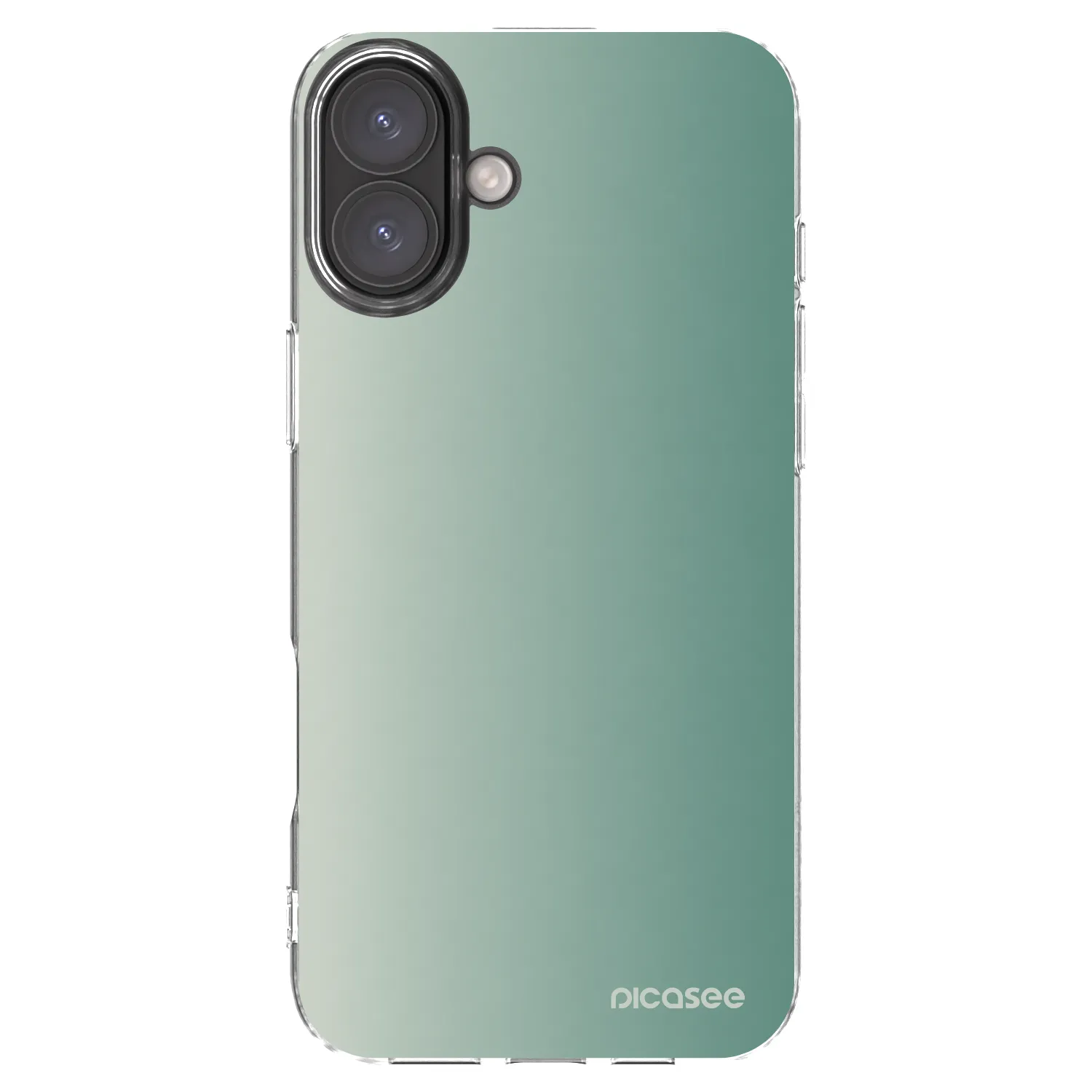 Picasee silikónový prehľadný obal pre Apple iPhone 16 Plus - Misty Sage