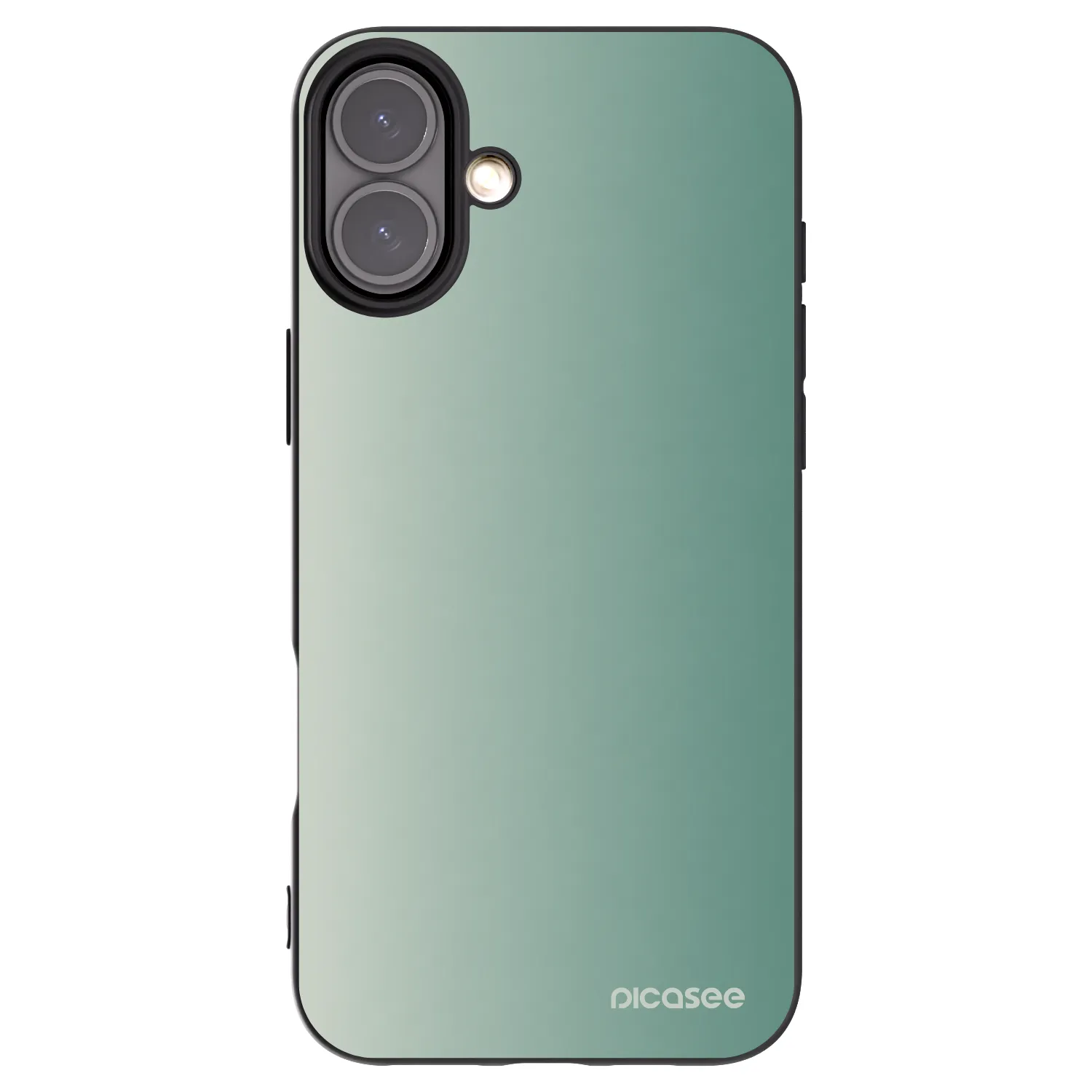 Picasee silikónový čierny obal pre Apple iPhone 16 Plus - Misty Sage