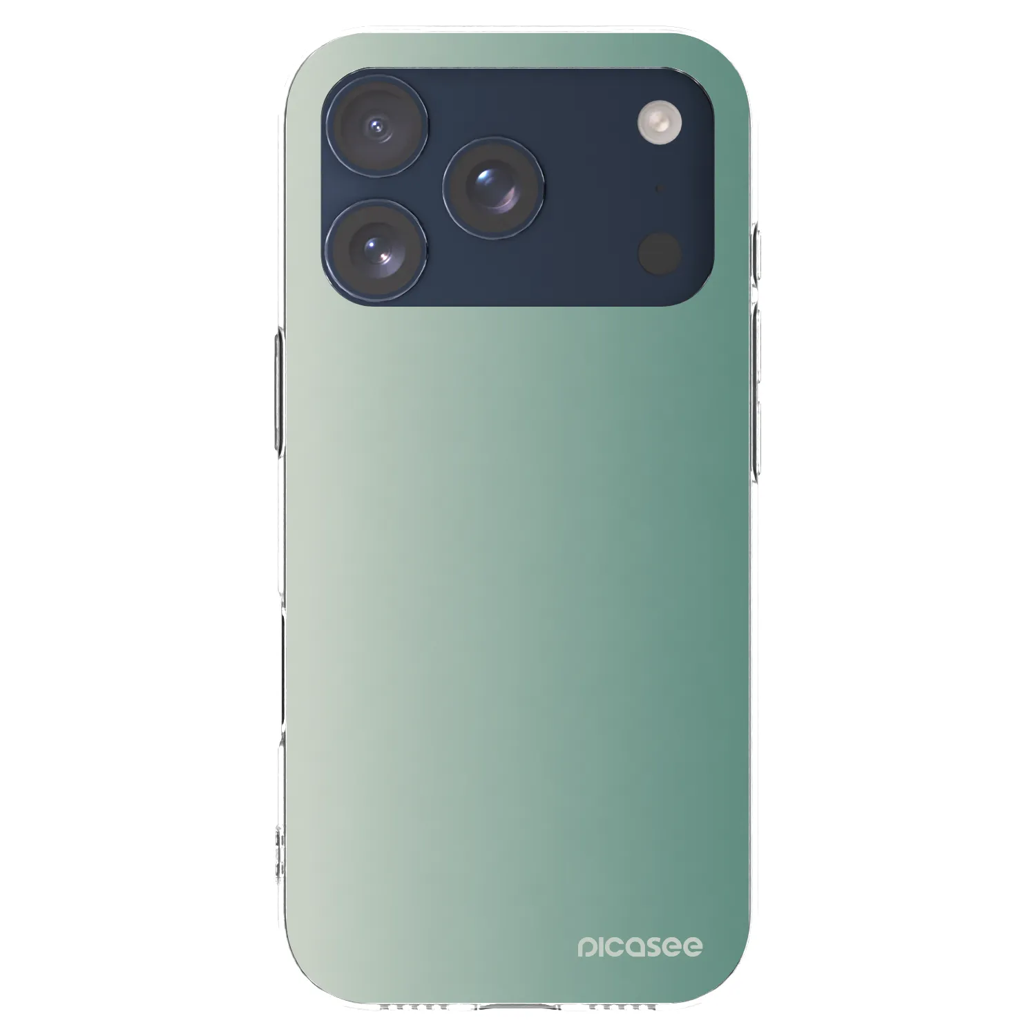 Picasee silikónový prehľadný obal pre Apple iPhone 17 Pro - Misty Sage