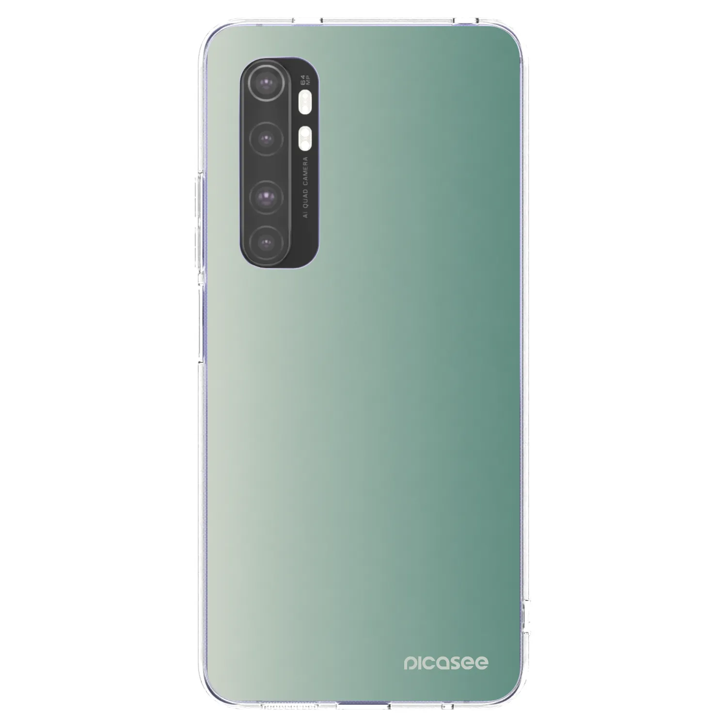 Picasee silikónový prehľadný obal pre Xiaomi Mi Note 10 Lite - Misty Sage