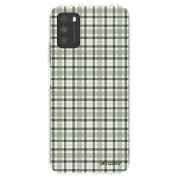 Picasee silikónový prehľadný obal pre Xiaomi Poco M3 - Sage Tartan