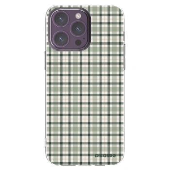 Picasee silikónový prehľadný obal pre Apple iPhone 14 Pro Max - Sage Tartan