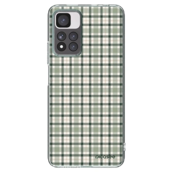 Picasee silikónový prehľadný obal pre Xiaomi Redmi Note 11 Pro+ 5G - Sage Tartan