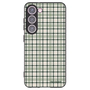Picasee silikónový čierny obal pre Samsung Galaxy S23 5G - Sage Tartan