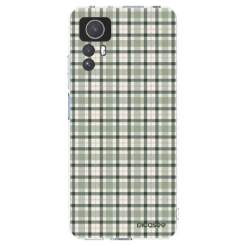Picasee silikónový prehľadný obal pre Xiaomi Redmi Note 12S - Sage Tartan