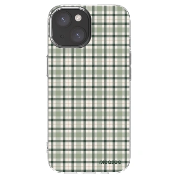 Picasee silikónový prehľadný obal pre Apple iPhone 15 - Sage Tartan