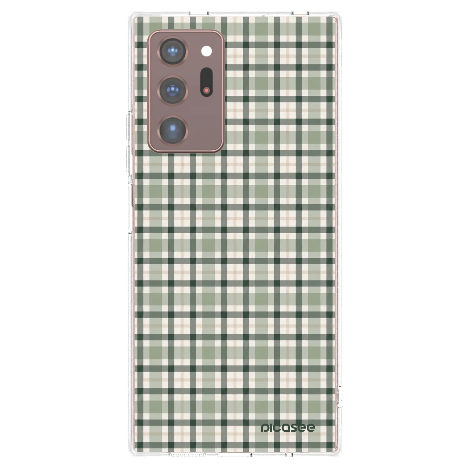 Picasee silikónový prehľadný obal pre Samsung Galaxy Note 20 Ultra - Sage Tartan