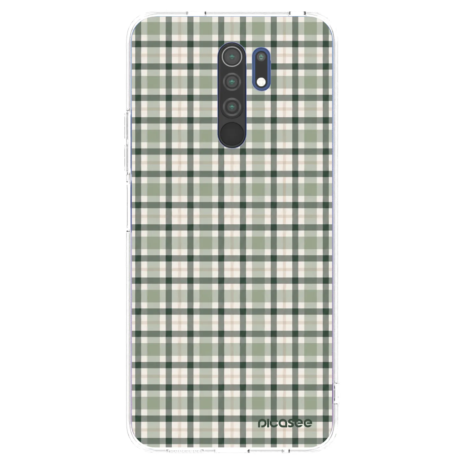 Picasee silikónový prehľadný obal pre Xiaomi Redmi 9 - Sage Tartan