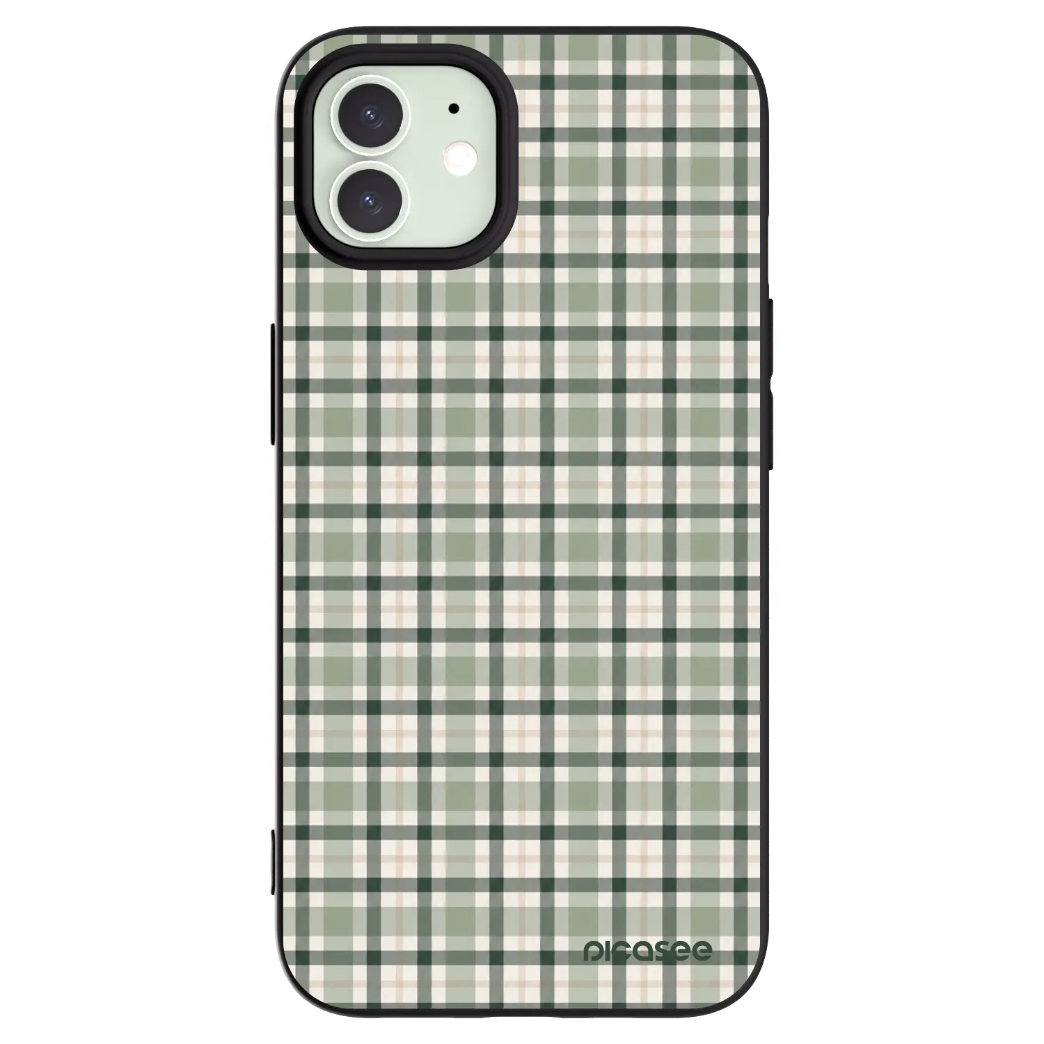 Picasee silikónový čierny obal pre Apple iPhone 12 - Sage Tartan