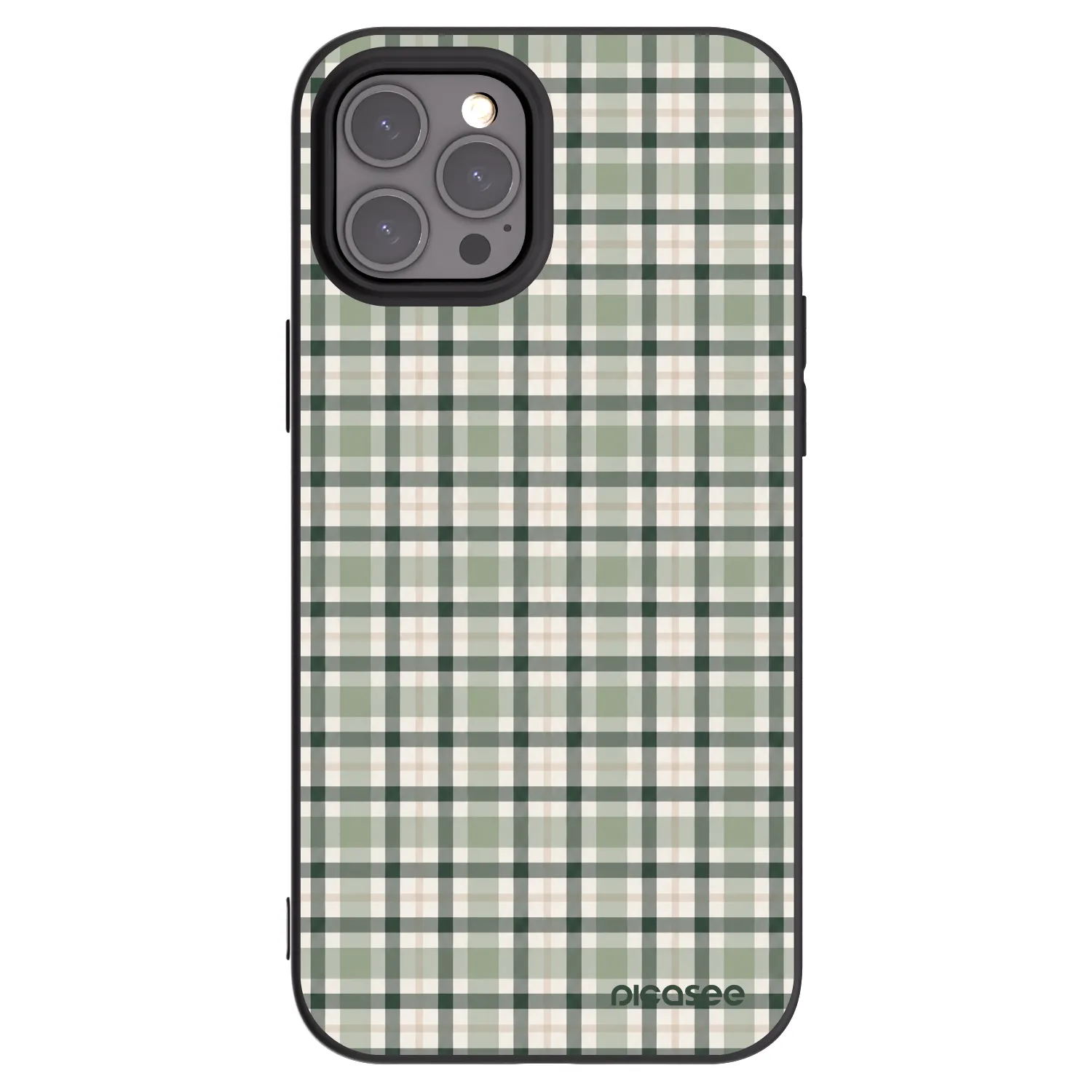 Picasee silikónový čierny obal pre Apple iPhone 12 Pro Max - Sage Tartan
