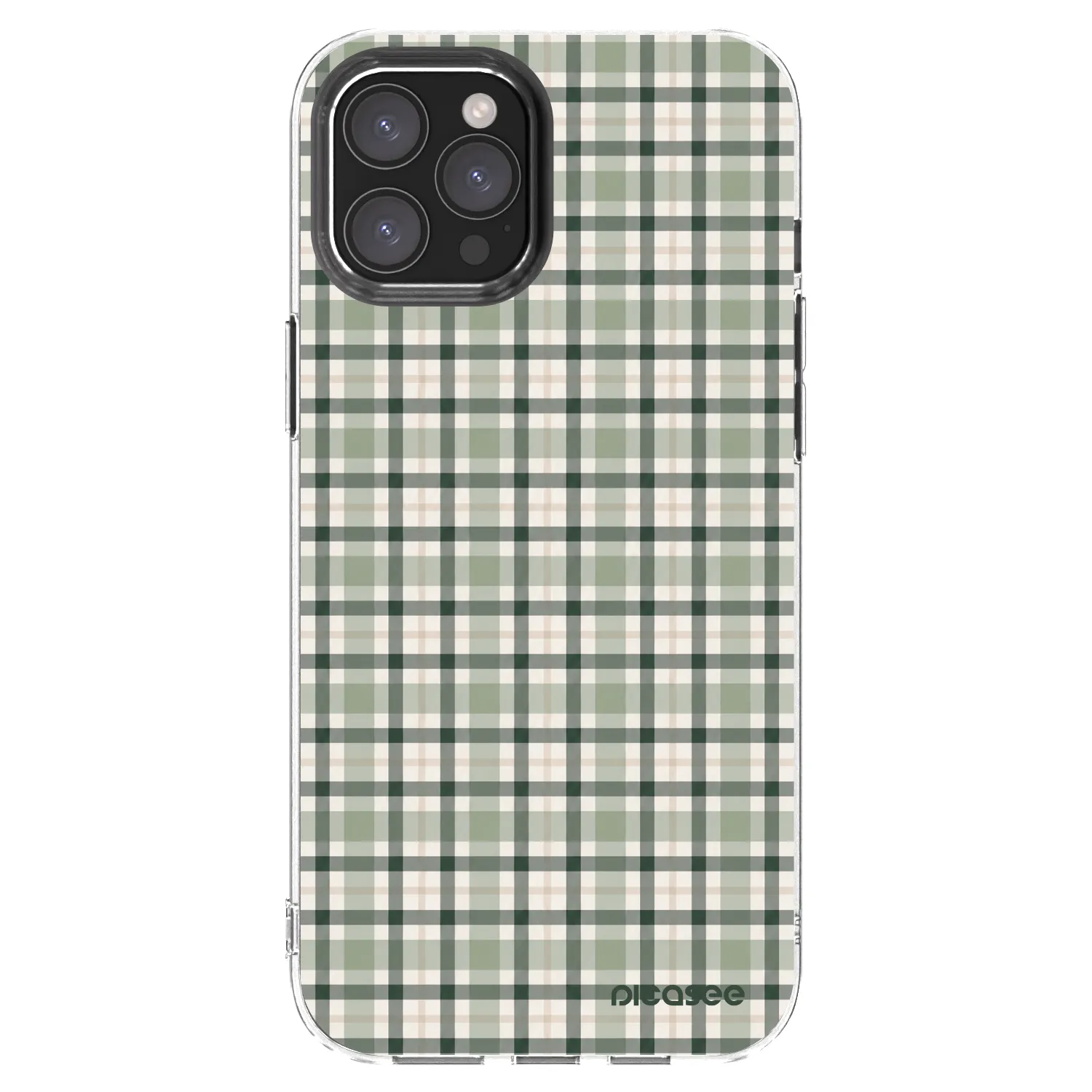 Picasee silikónový prehľadný obal pre Apple iPhone 12 Pro Max - Sage Tartan