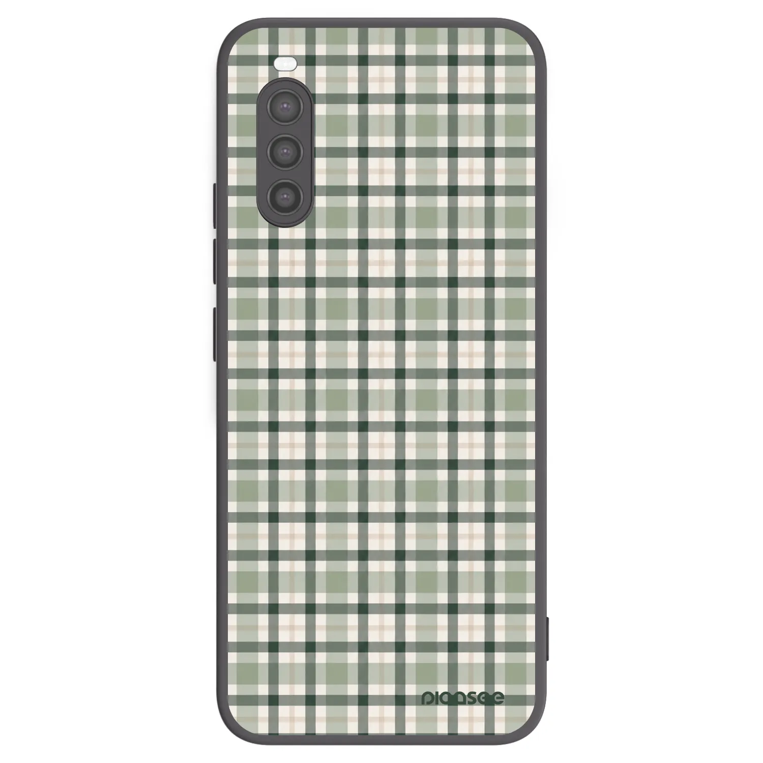 Picasee silikónový čierny obal pre Sony Xperia 10 II - Sage Tartan