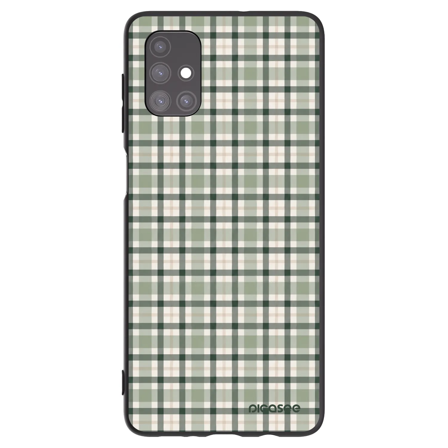 Picasee silikónový čierny obal pre Samsung Galaxy M51 M515F - Sage Tartan