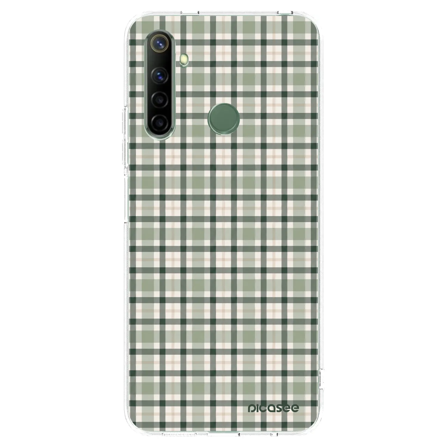 Picasee silikónový prehľadný obal pre Realme 6i - Sage Tartan