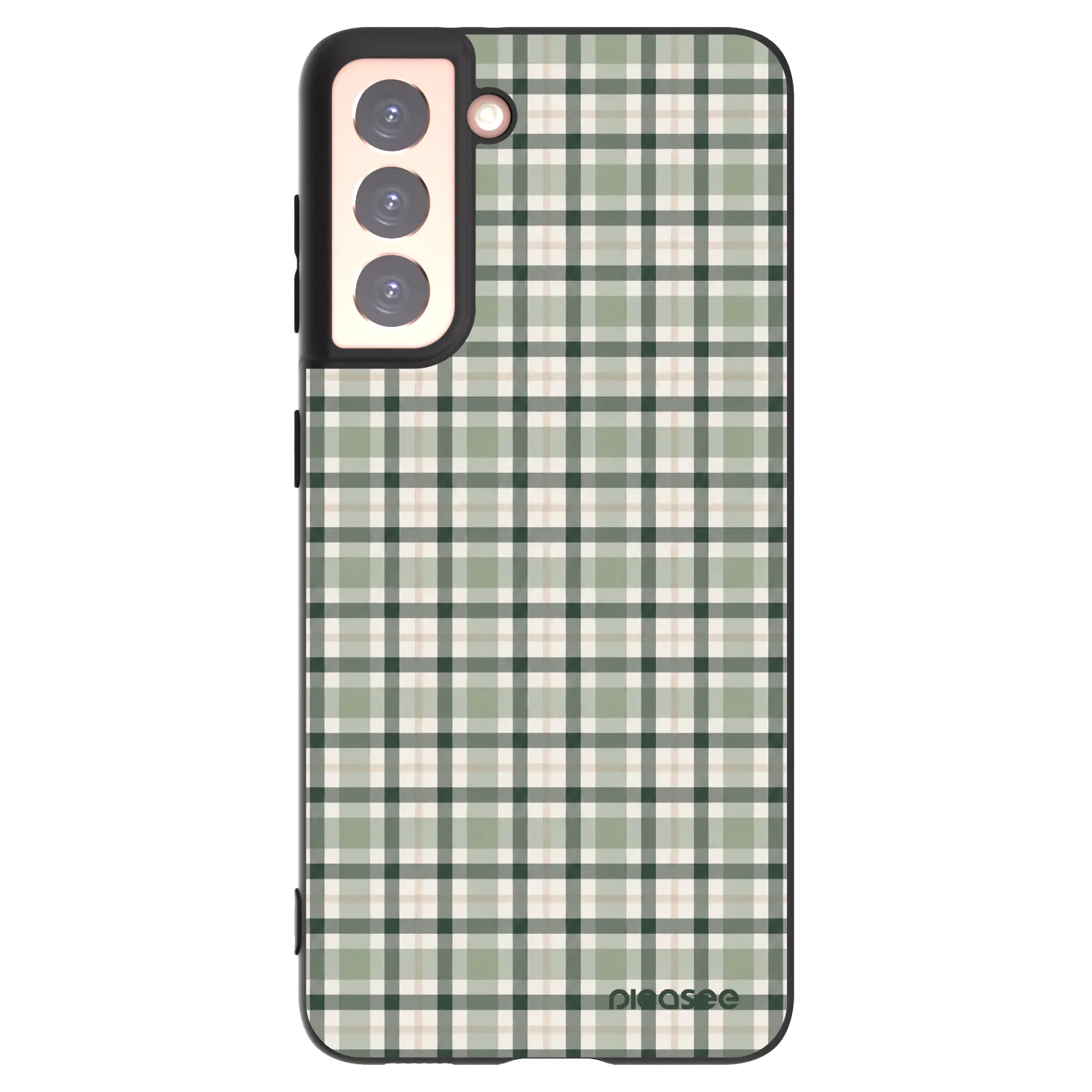 Picasee silikónový čierny obal pre Samsung Galaxy S21 5G G991B - Sage Tartan