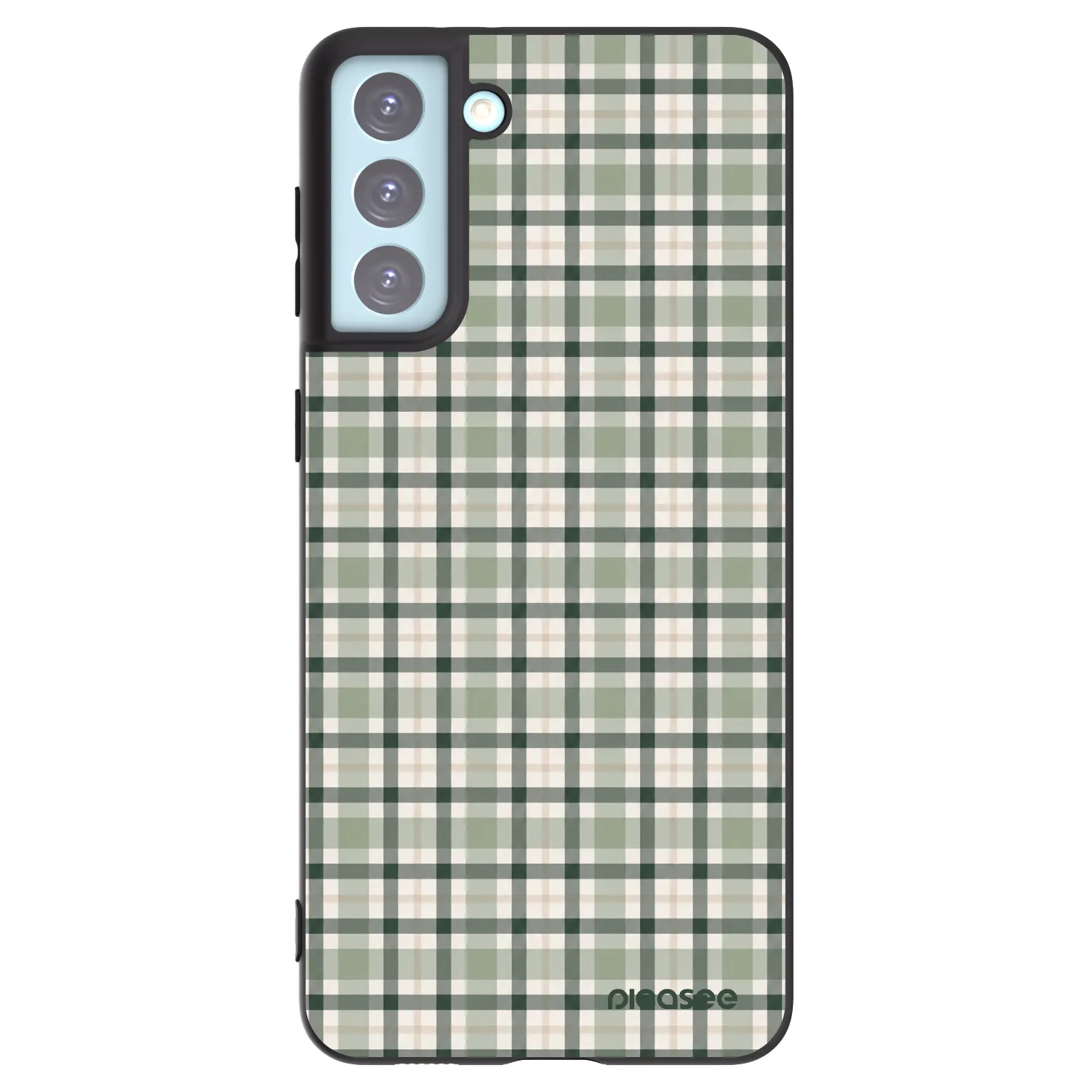 Picasee silikónový čierny obal pre Samsung Galaxy S21+ 5G G996F - Sage Tartan