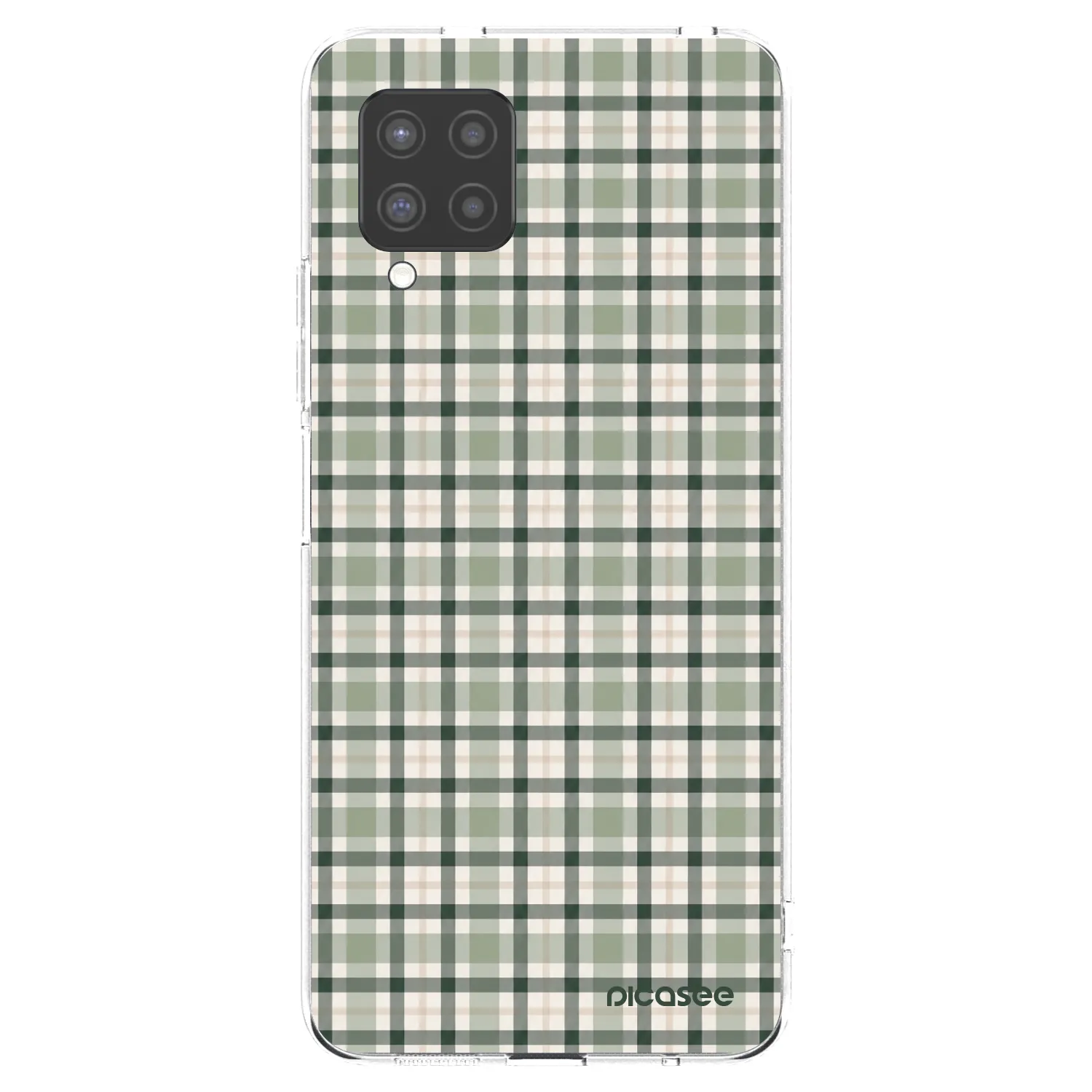 Picasee silikónový prehľadný obal pre Samsung Galaxy A42 A426B - Sage Tartan