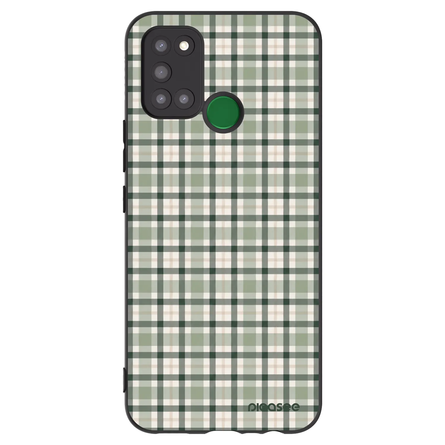 Picasee silikónový čierny obal pre Realme 7i - Sage Tartan