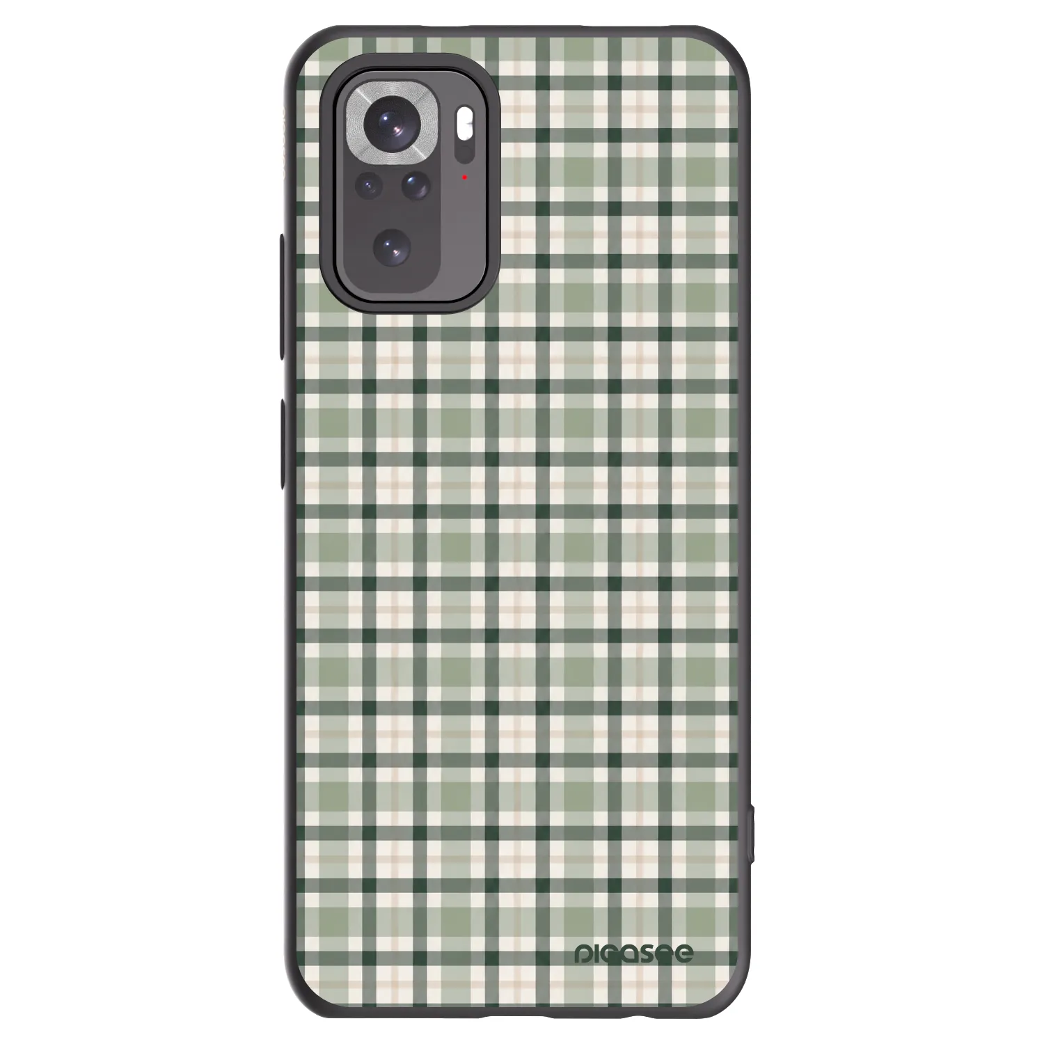 Picasee silikónový čierny obal pre Xiaomi Redmi Note 10S - Sage Tartan
