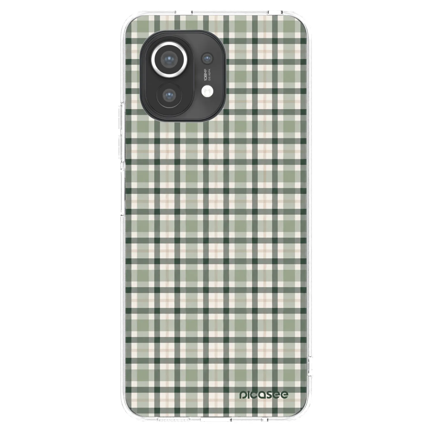 Picasee silikónový prehľadný obal pre Xiaomi Mi 11 - Sage Tartan