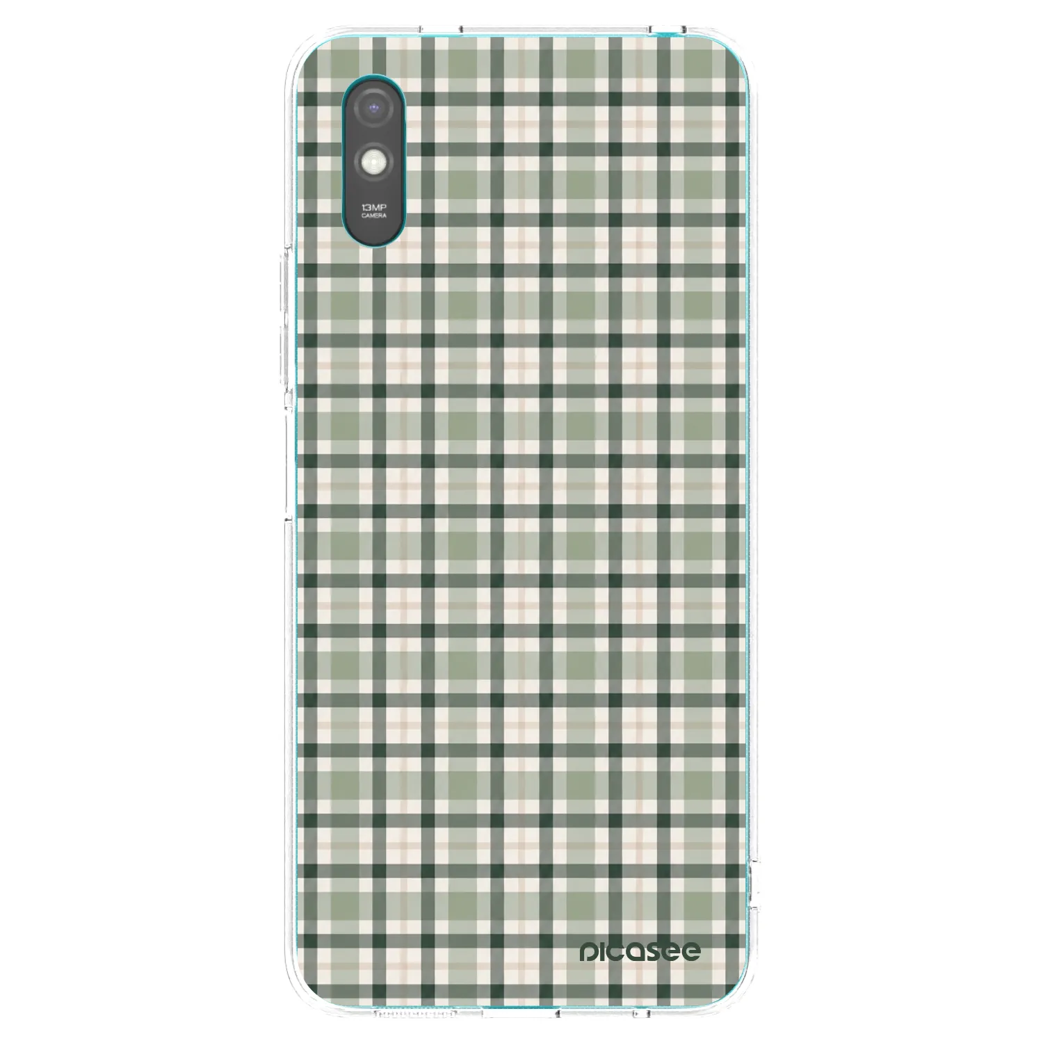 Picasee silikónový prehľadný obal pre Xiaomi Redmi 9AT - Sage Tartan
