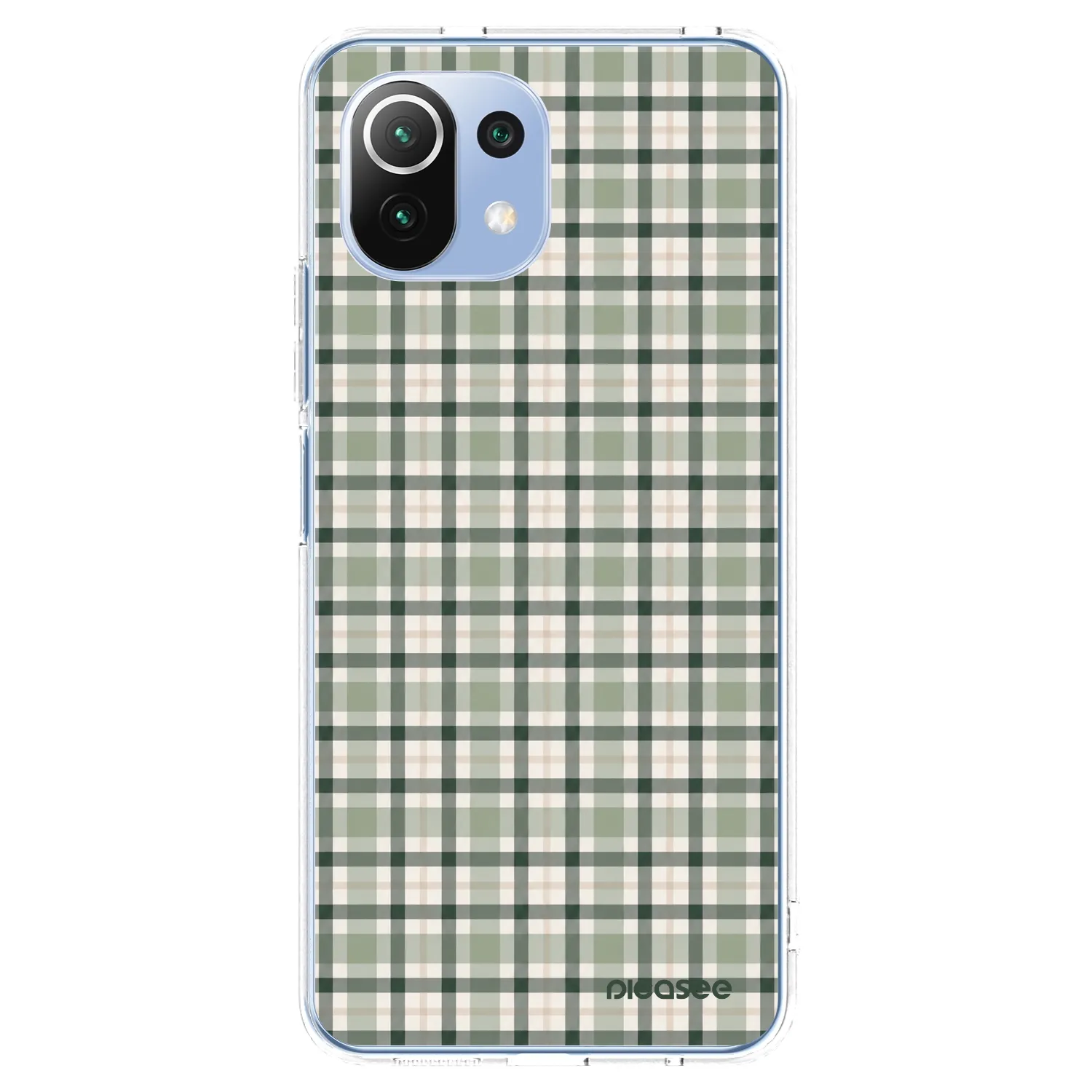 Picasee silikónový prehľadný obal pre Xiaomi Mi 11 Lite - Sage Tartan