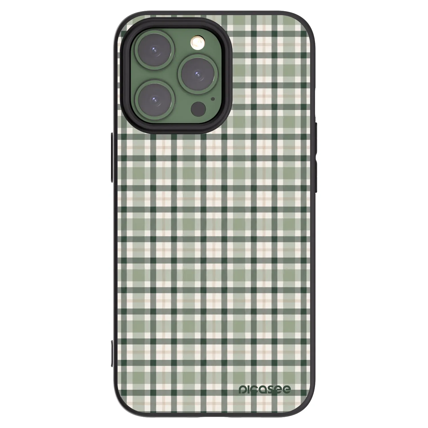 Picasee silikónový čierny obal pre Apple iPhone 13 Pro - Sage Tartan