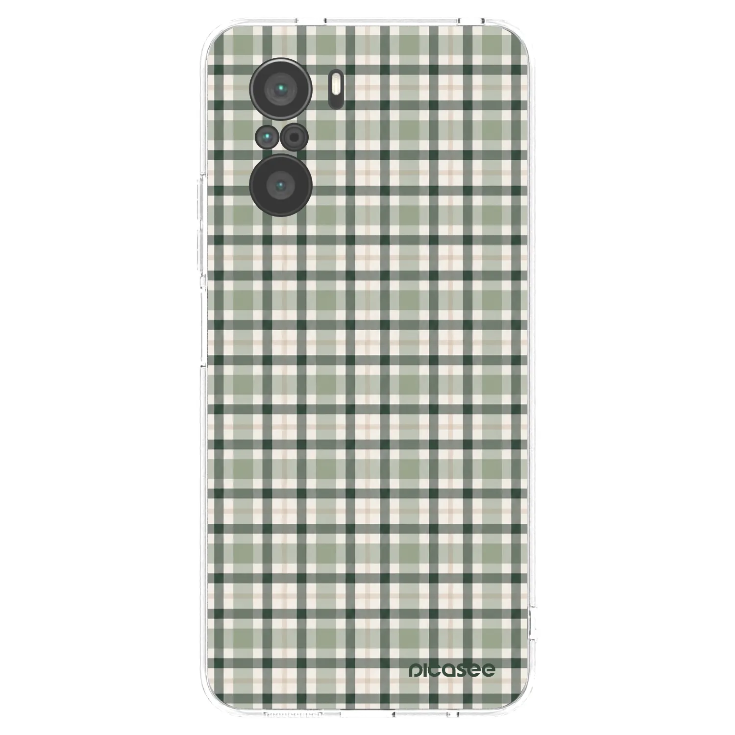 Picasee silikónový prehľadný obal pre Xiaomi Poco F3 - Sage Tartan