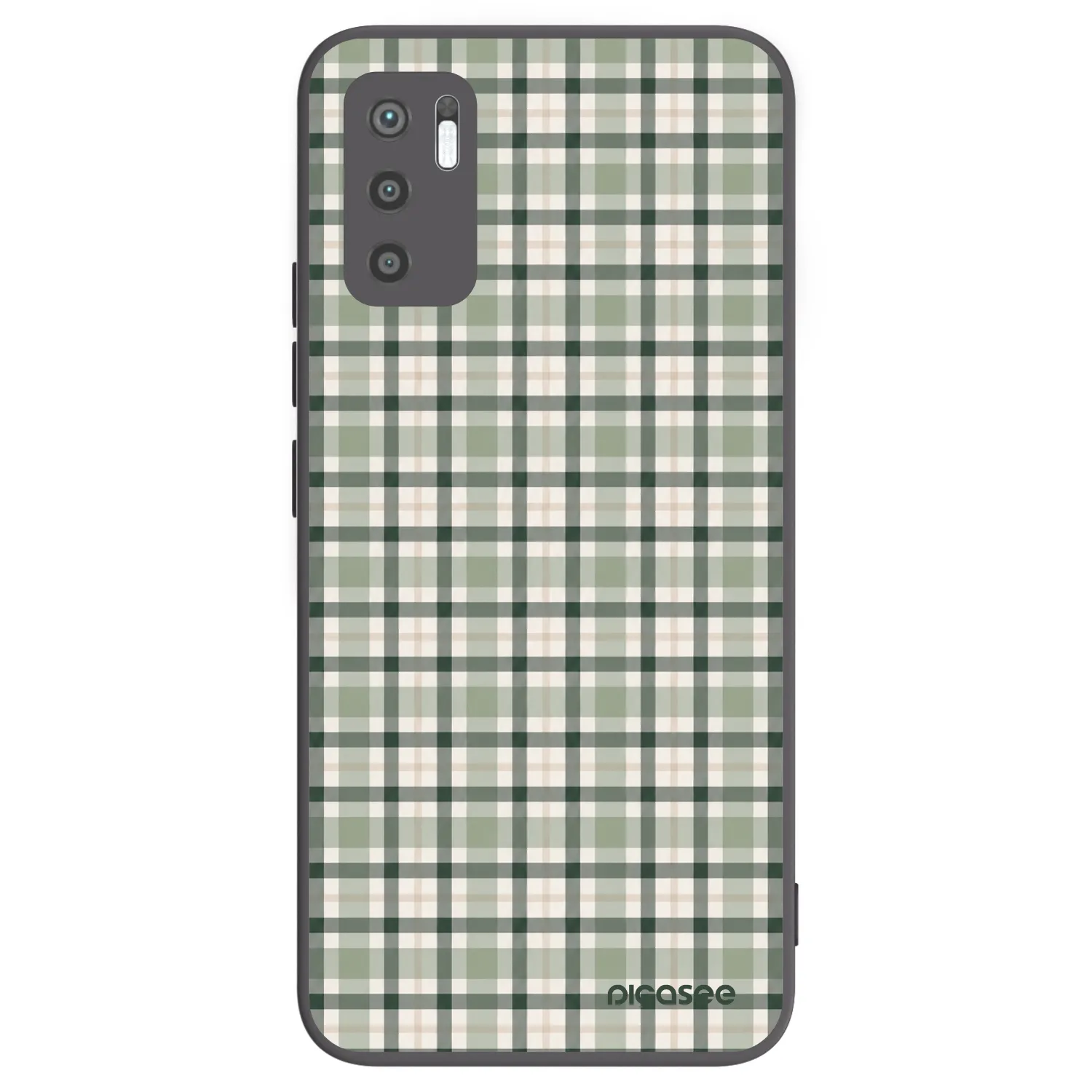 Picasee silikónový čierny obal pre Xiaomi Redmi Note 10 5G - Sage Tartan
