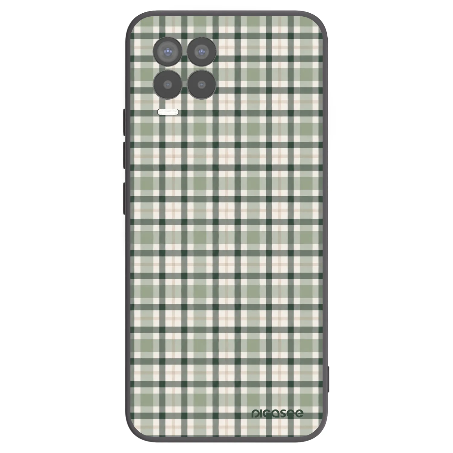 Picasee silikónový čierny obal pre Realme 8 Pro - Sage Tartan